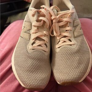 New Balance Women's Beige and Pink Sneakers